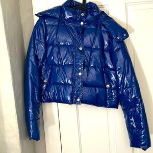 Forever 21 Crop Shiny Jacket